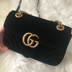 Gucci mini marmont in velvet